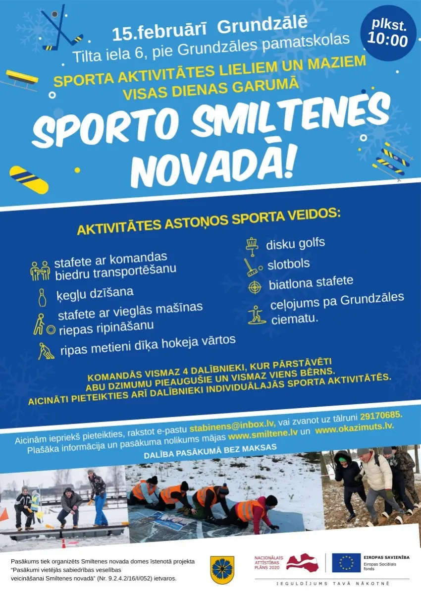 Sporta diena ģimenēm Smiltenes novadā