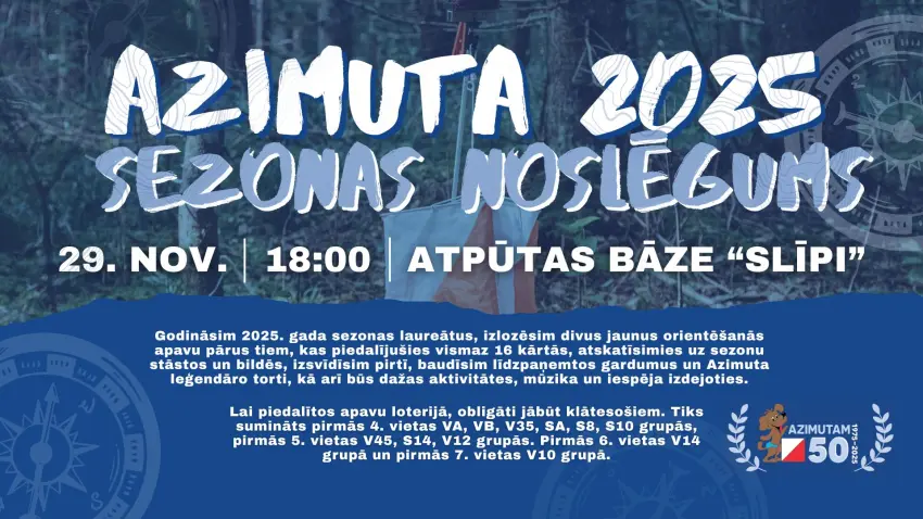 Aicinām uz Azimuta 2025 sezonas noslēguma pasākumu!
